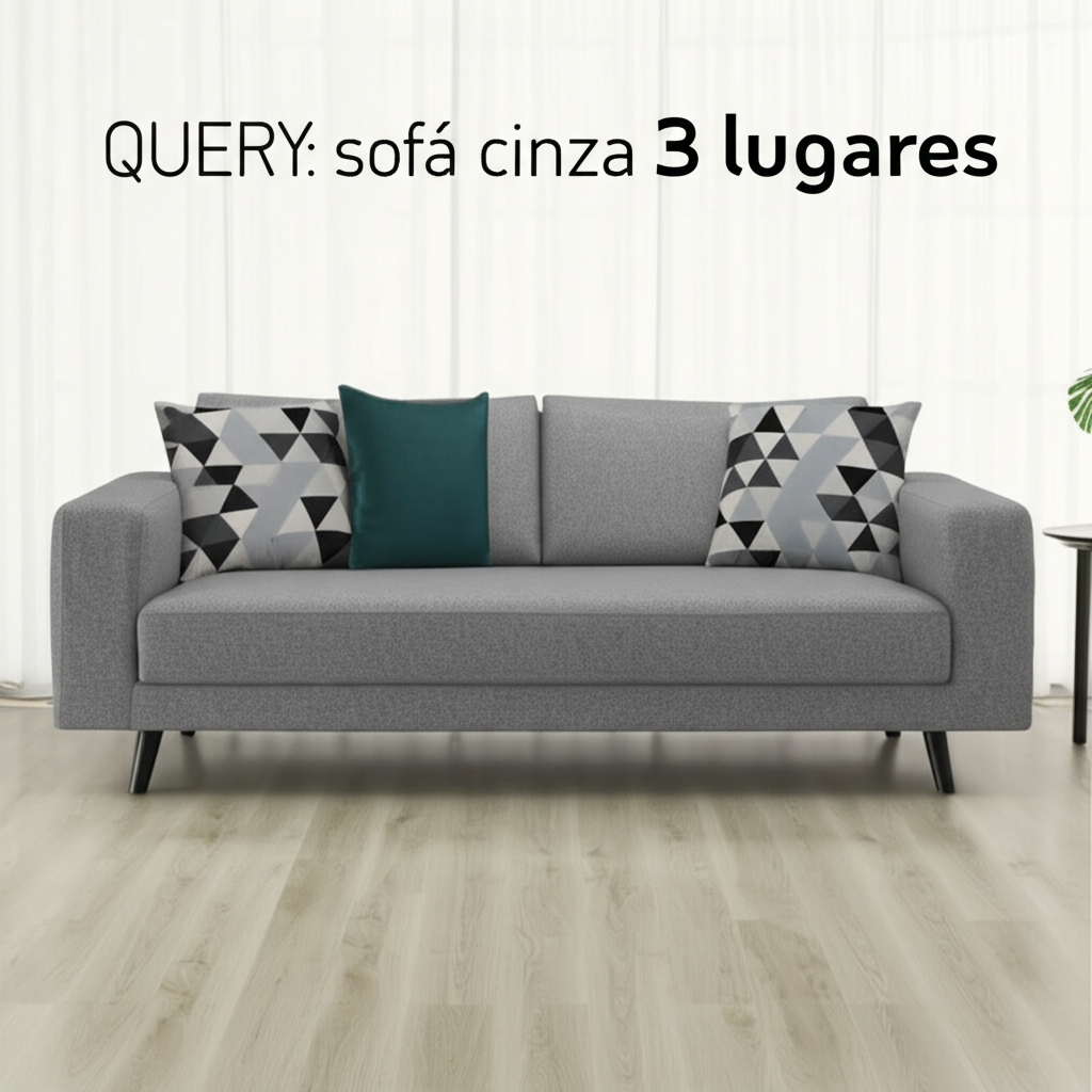 Sofá 3 lugares retrátil